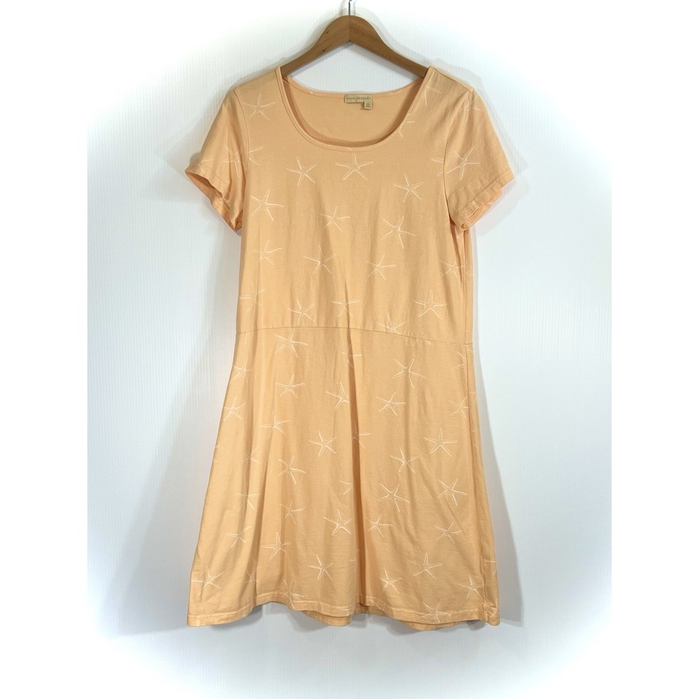 Fresh Produce Dress Sea Star Sadie Size Medium Cotton Short Sleeve Made In USA